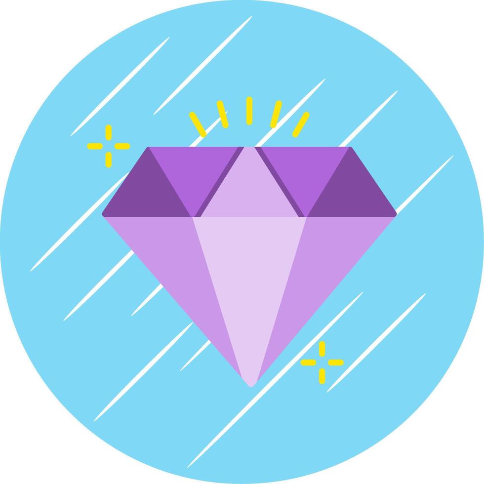 diamant vlak blauw cirkel icoon vector