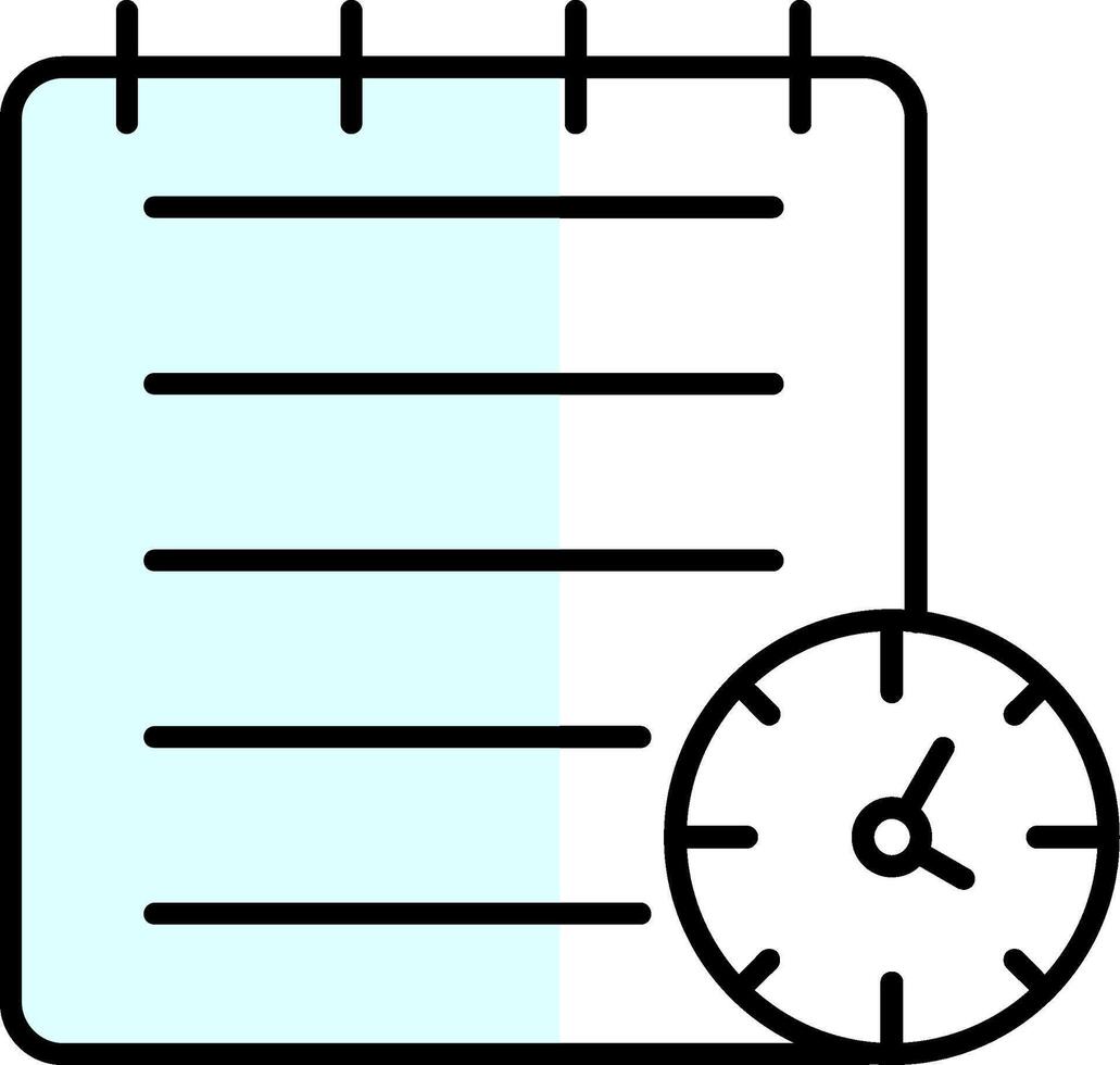 planning gevulde voor de helft besnoeiing icoon vector