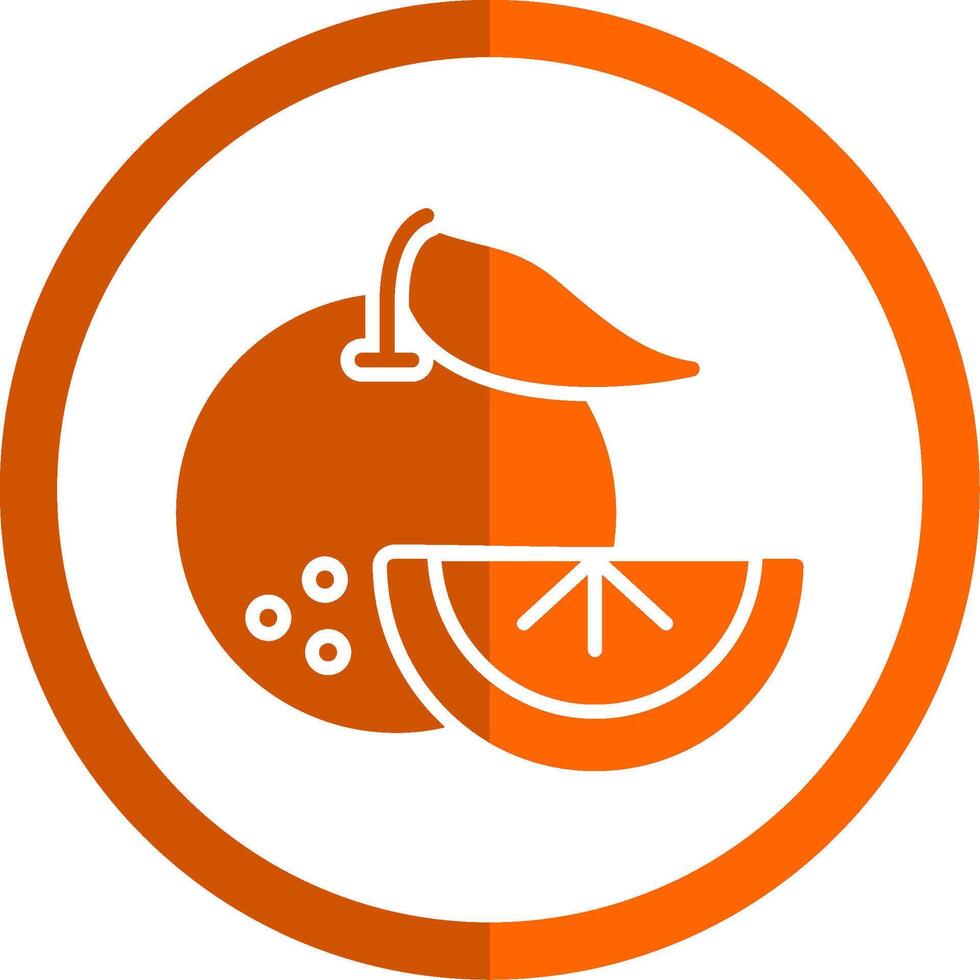 sinaasappels glyph oranje cirkel icoon vector