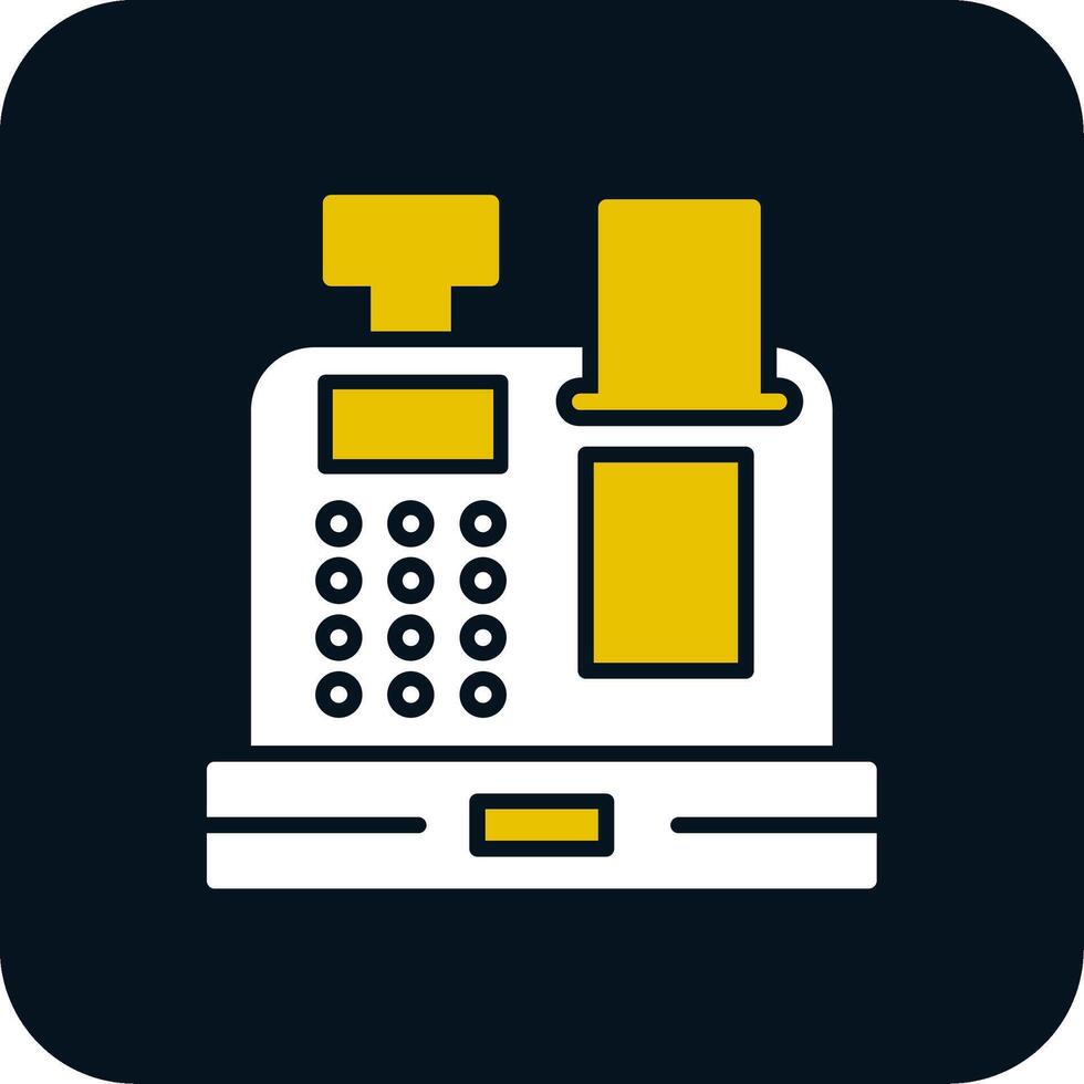 contant geld machine glyph twee kleur icoon vector