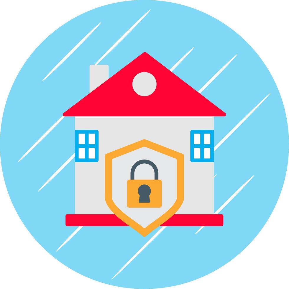 huis bescherming vlak blauw cirkel icoon vector