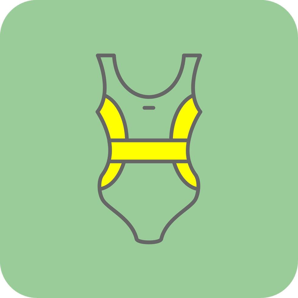 zwempak gevulde geel icoon vector