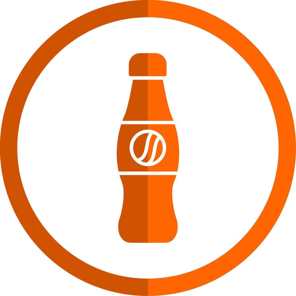 cola glyph oranje cirkel icoon vector