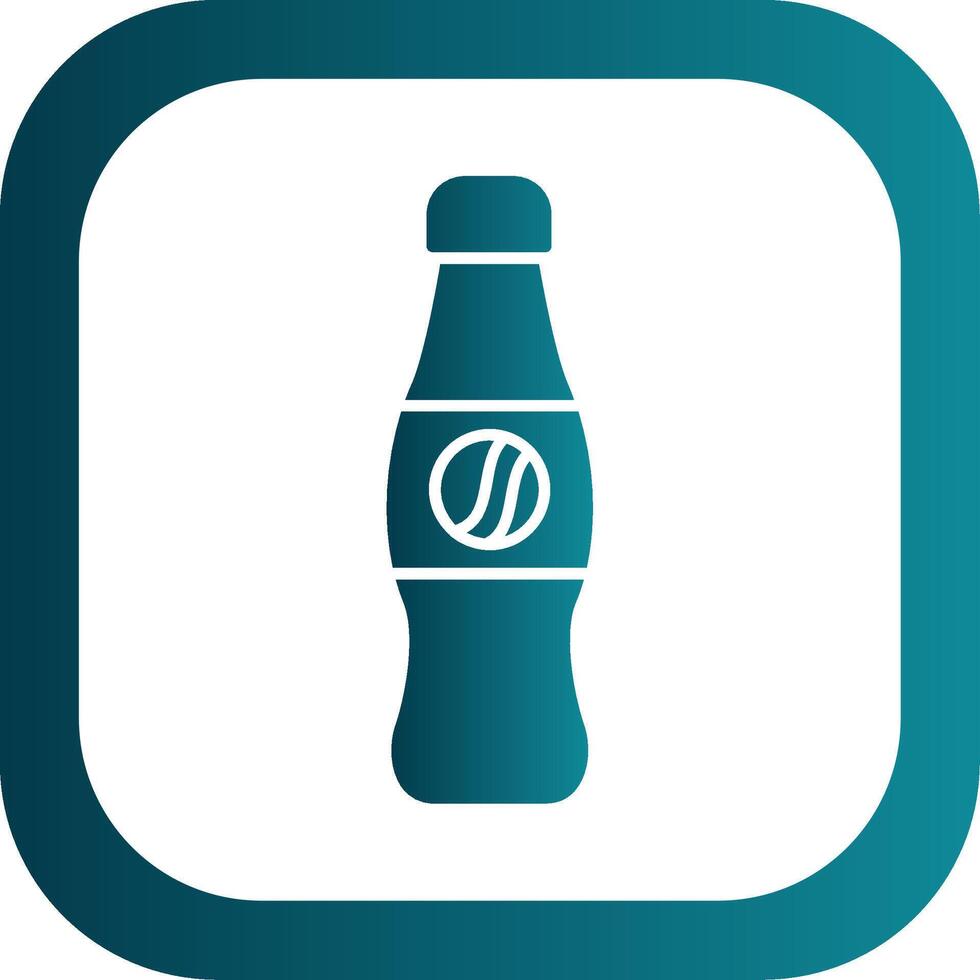 cola glyph helling ronde hoek icoon vector