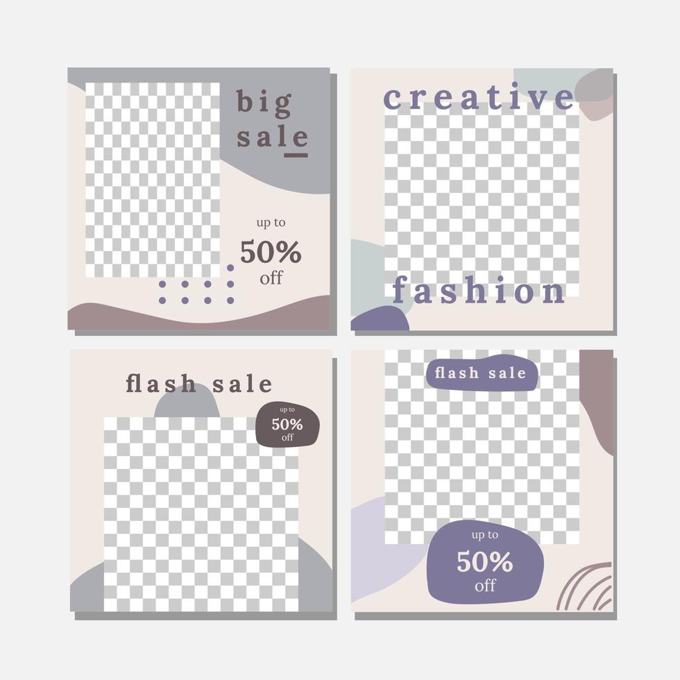 organische verkoop instagram postsjabloon gratis vector