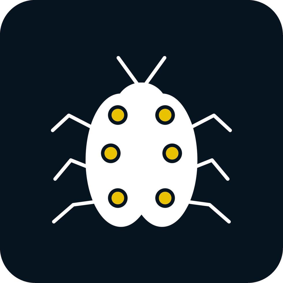 bug glyph twee kleuren icoon vector