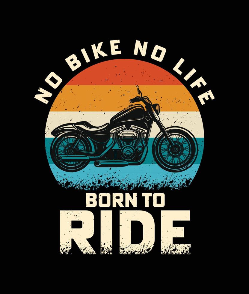 motorfiets retro stijl t-shirt ontwerp vector