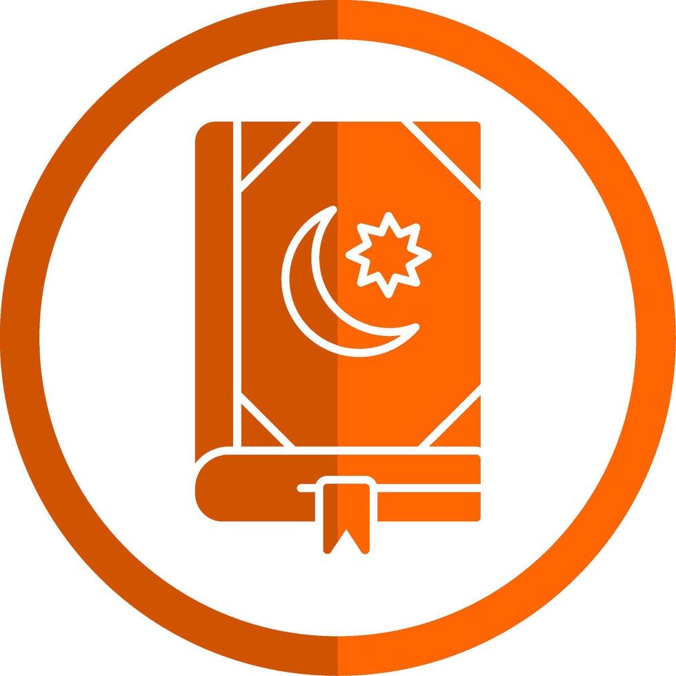 koran glyph oranje cirkel icoon vector