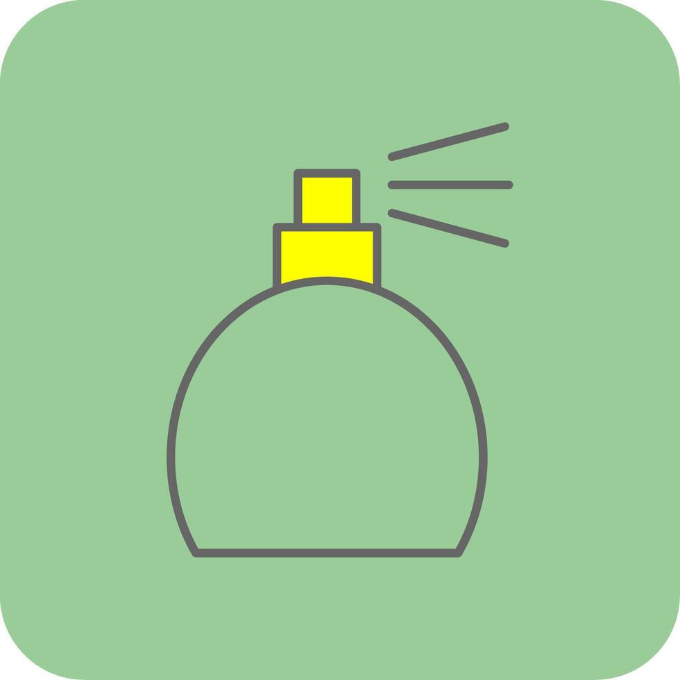 parfum fles gevulde geel icoon vector
