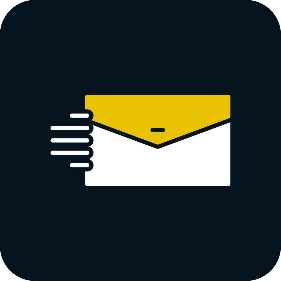 mail glyph twee kleur icoon vector