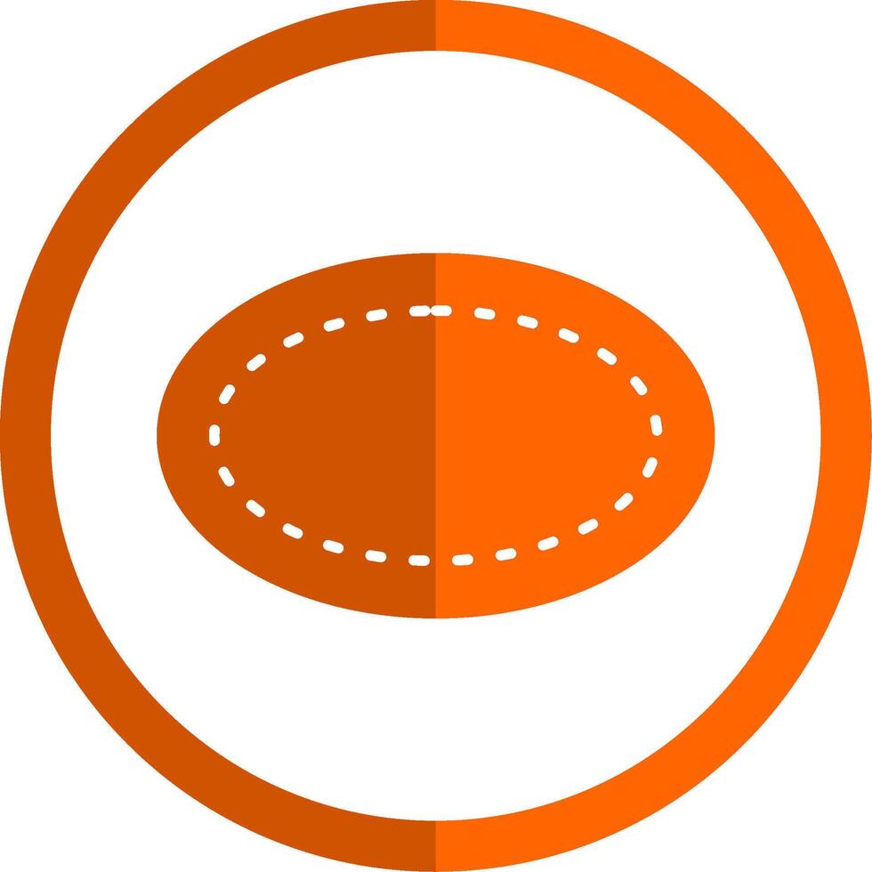 ovaal glyph oranje cirkel icoon vector