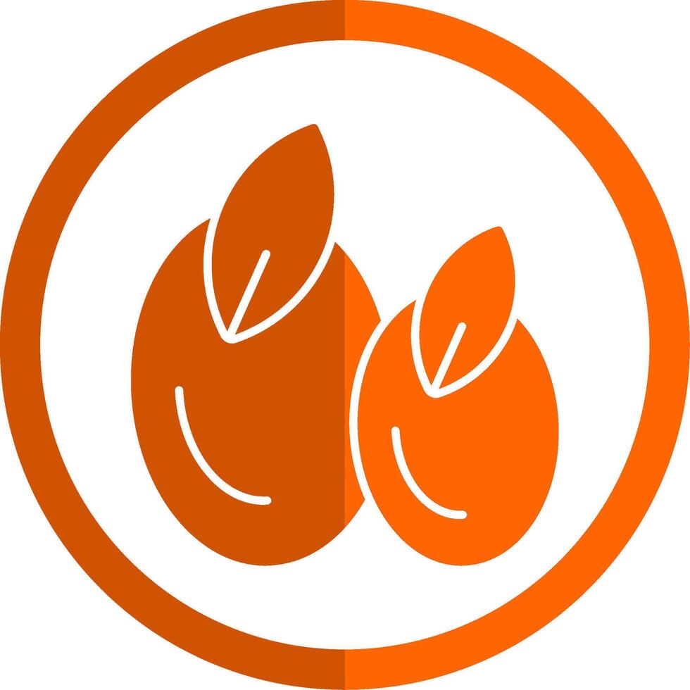 olijf- glyph oranje cirkel icoon vector