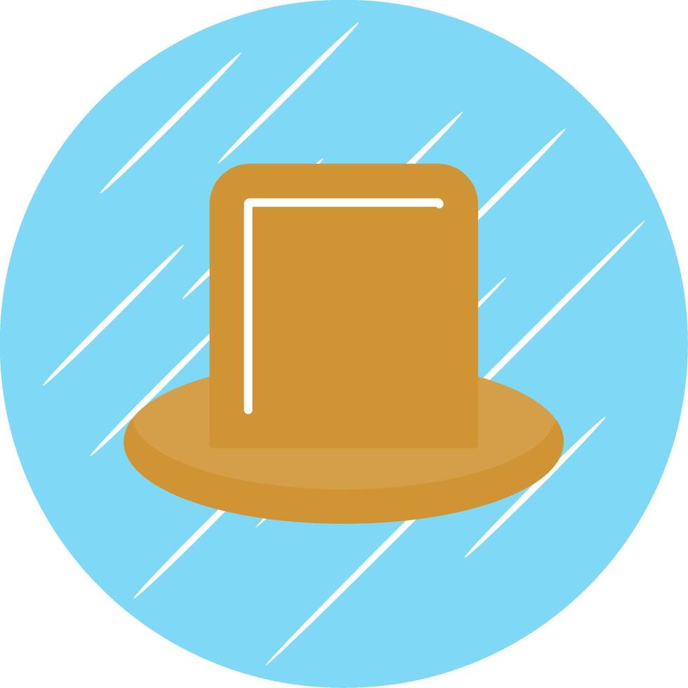 hoed vlak blauw cirkel icoon vector