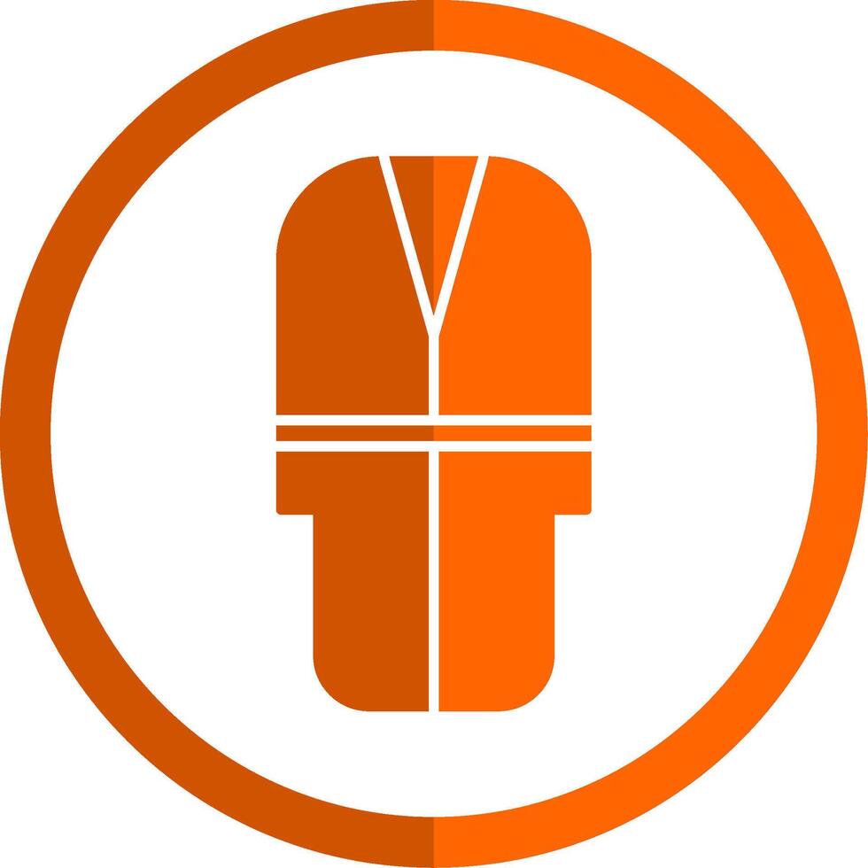 bad gewaad glyph oranje cirkel icoon vector