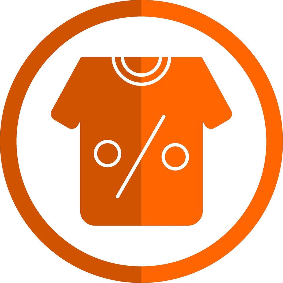 t-shirt glyph oranje cirkel icoon vector