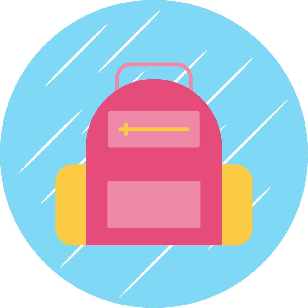 school- zak vlak blauw cirkel icoon vector