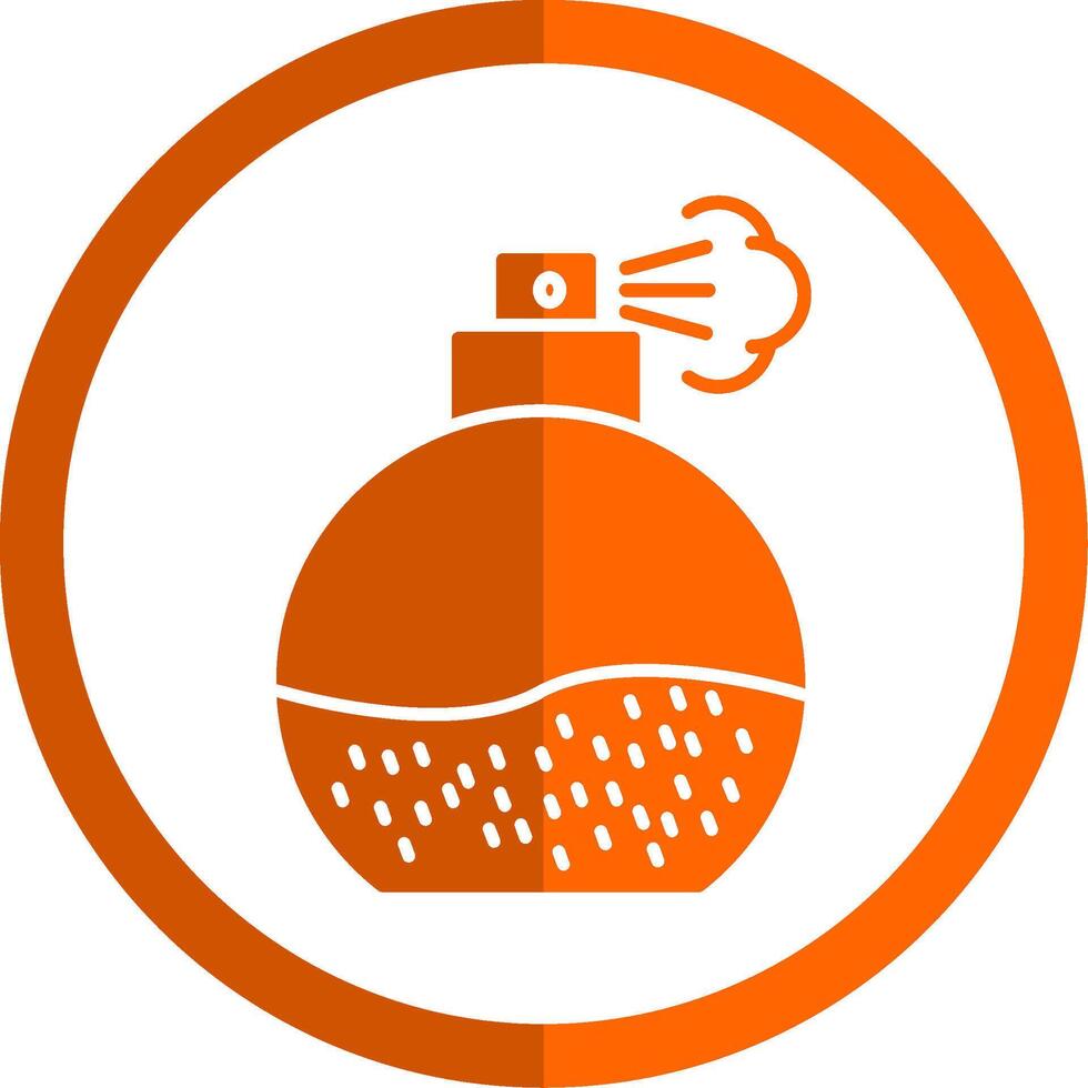 geur glyph oranje cirkel icoon vector