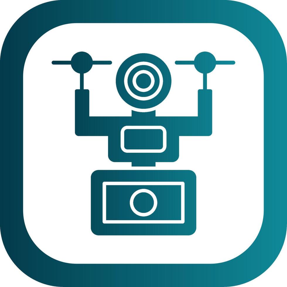 camera dar glyph helling ronde hoek icoon vector