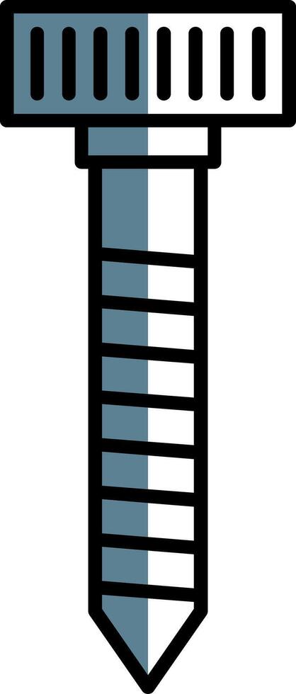 schroef gevulde voor de helft besnoeiing icoon vector