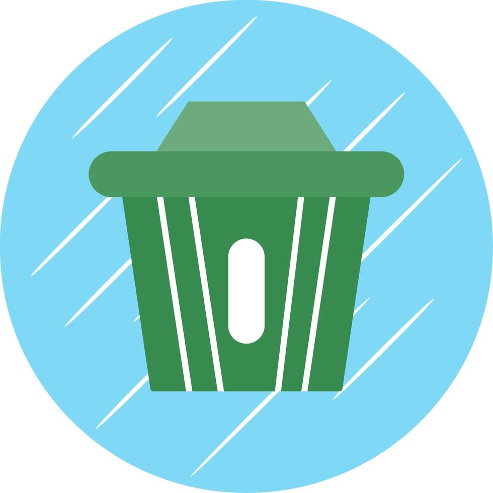 recycle bak vlak blauw cirkel icoon vector