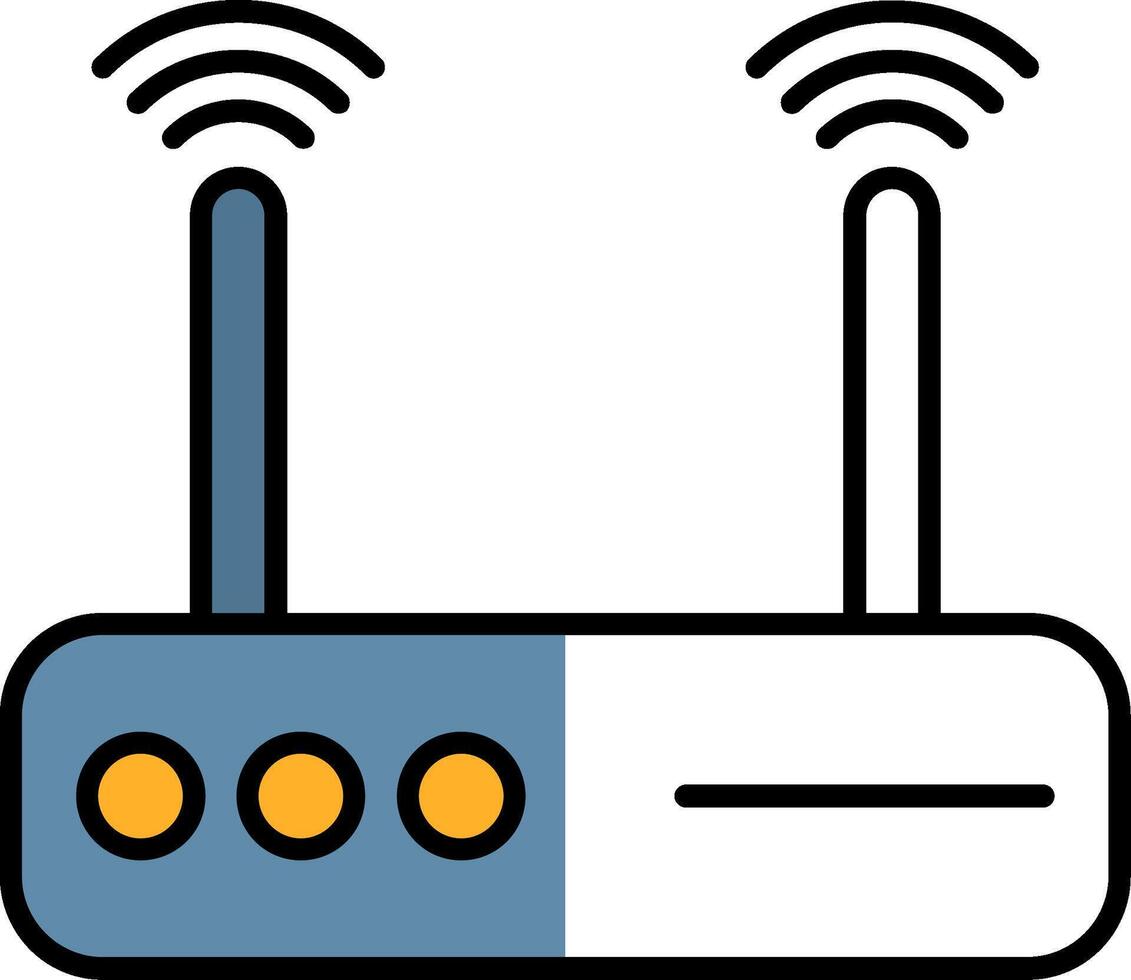 modem gevulde voor de helft besnoeiing icoon vector