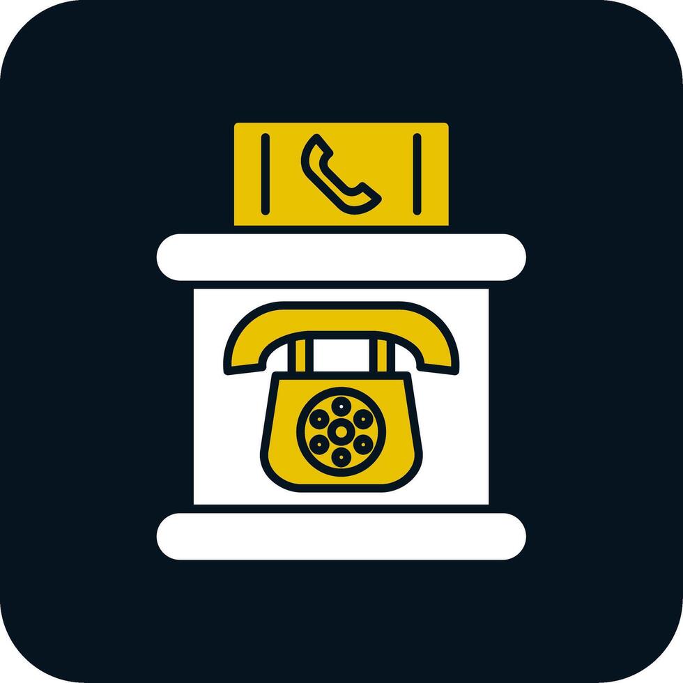 telefoon stand glyph twee kleur icoon vector