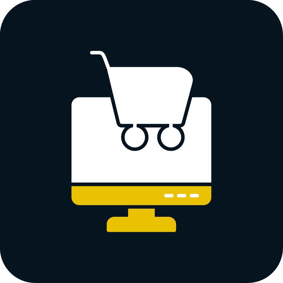 online boodschappen doen glyph twee kleur icoon vector