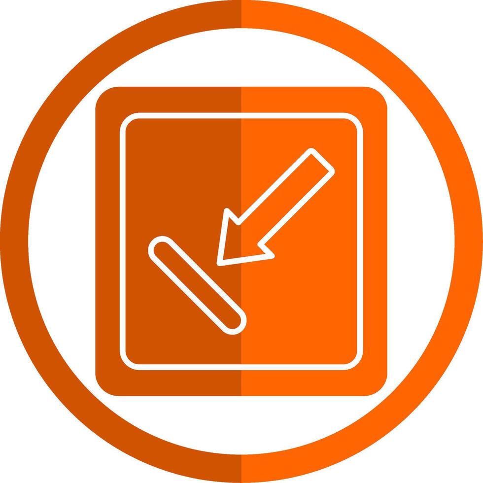 doelstelling glyph oranje cirkel icoon vector