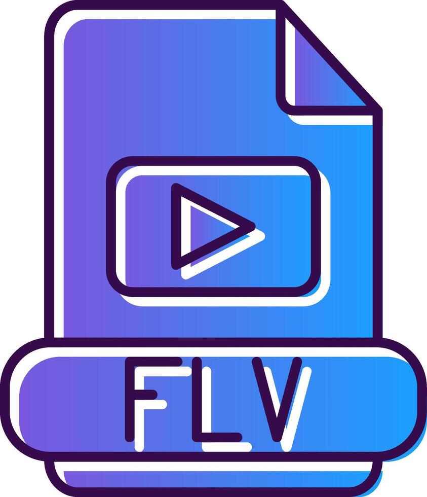 flv helling gevulde icoon vector