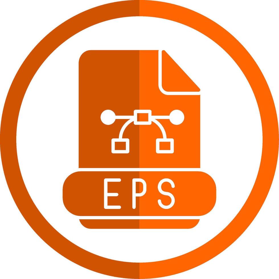 eps glyph oranje cirkel icoon vector