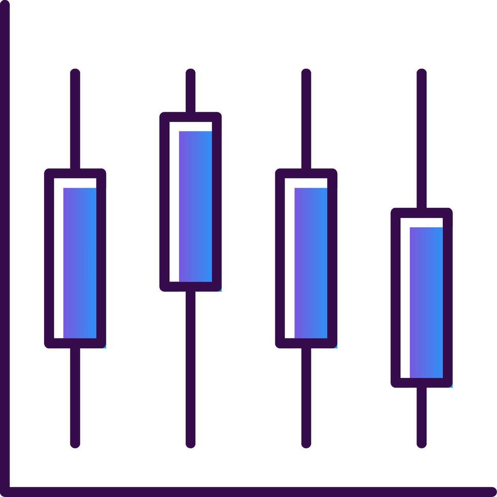 diagram helling gevulde icoon vector