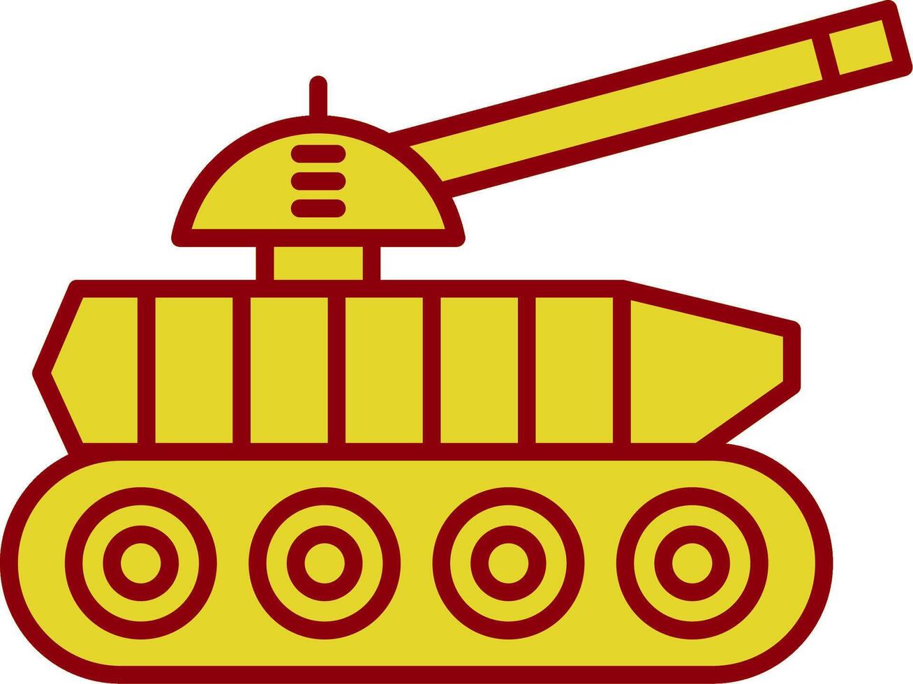 tank lijn twee kleuren icoon vector