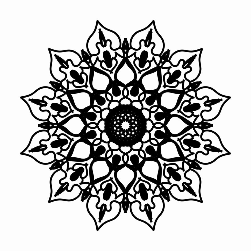 mandala patroon zwart en wit goed humeur vector