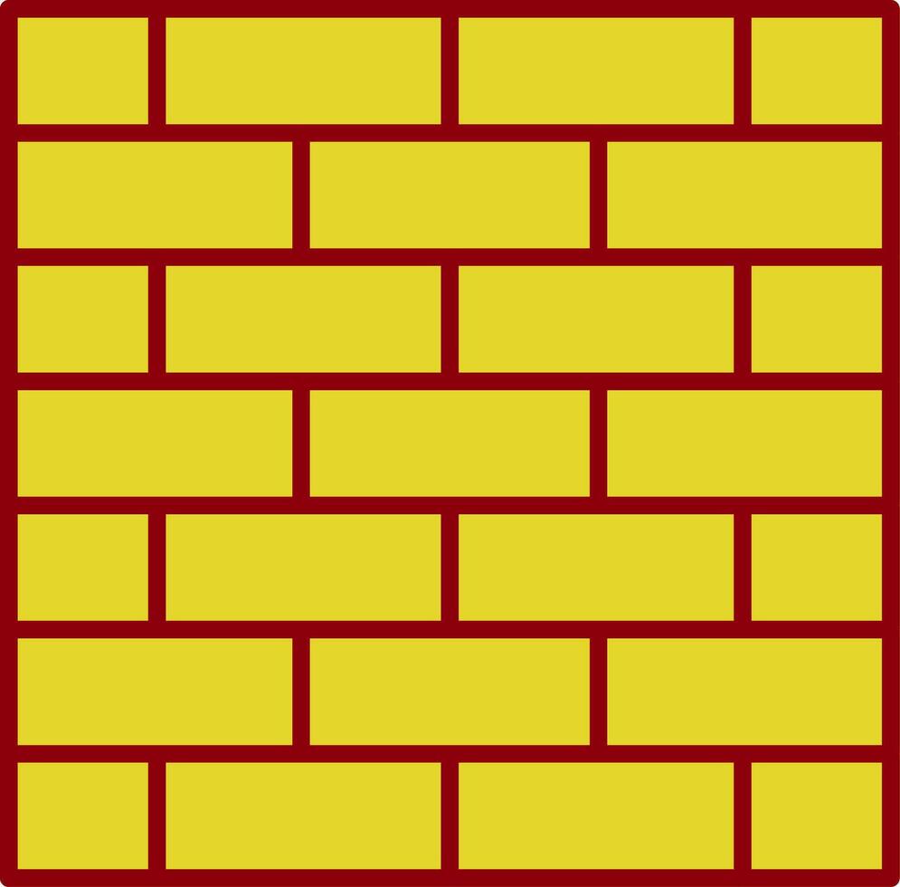 Brickwall lijn twee kleuren icoon vector