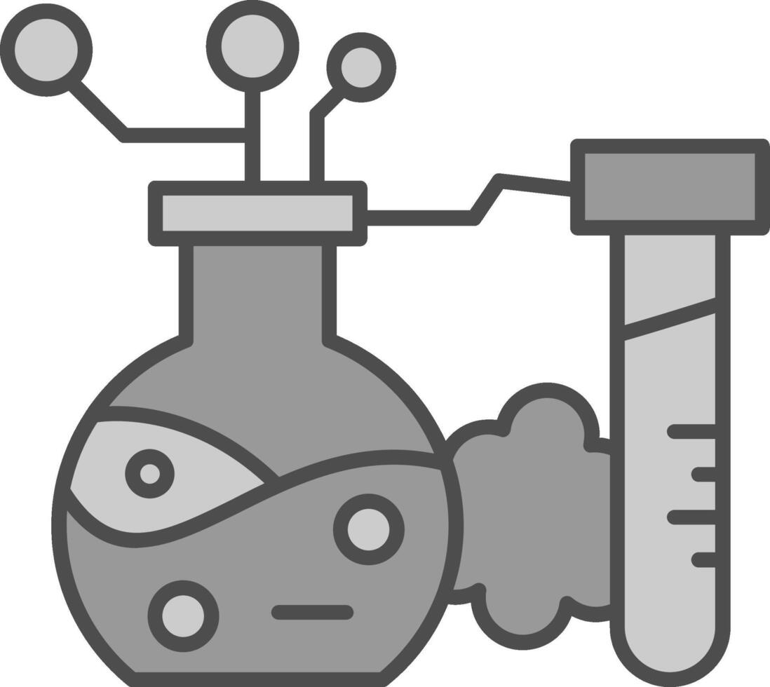 chemisch reactie filay icoon vector