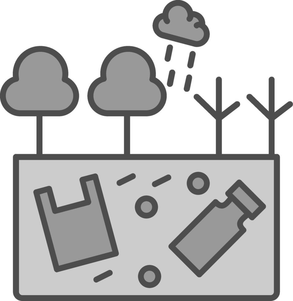 land- verontreiniging filay icoon vector