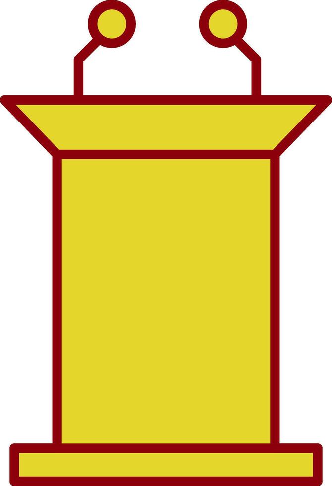 podium lijn twee kleur icoon vector