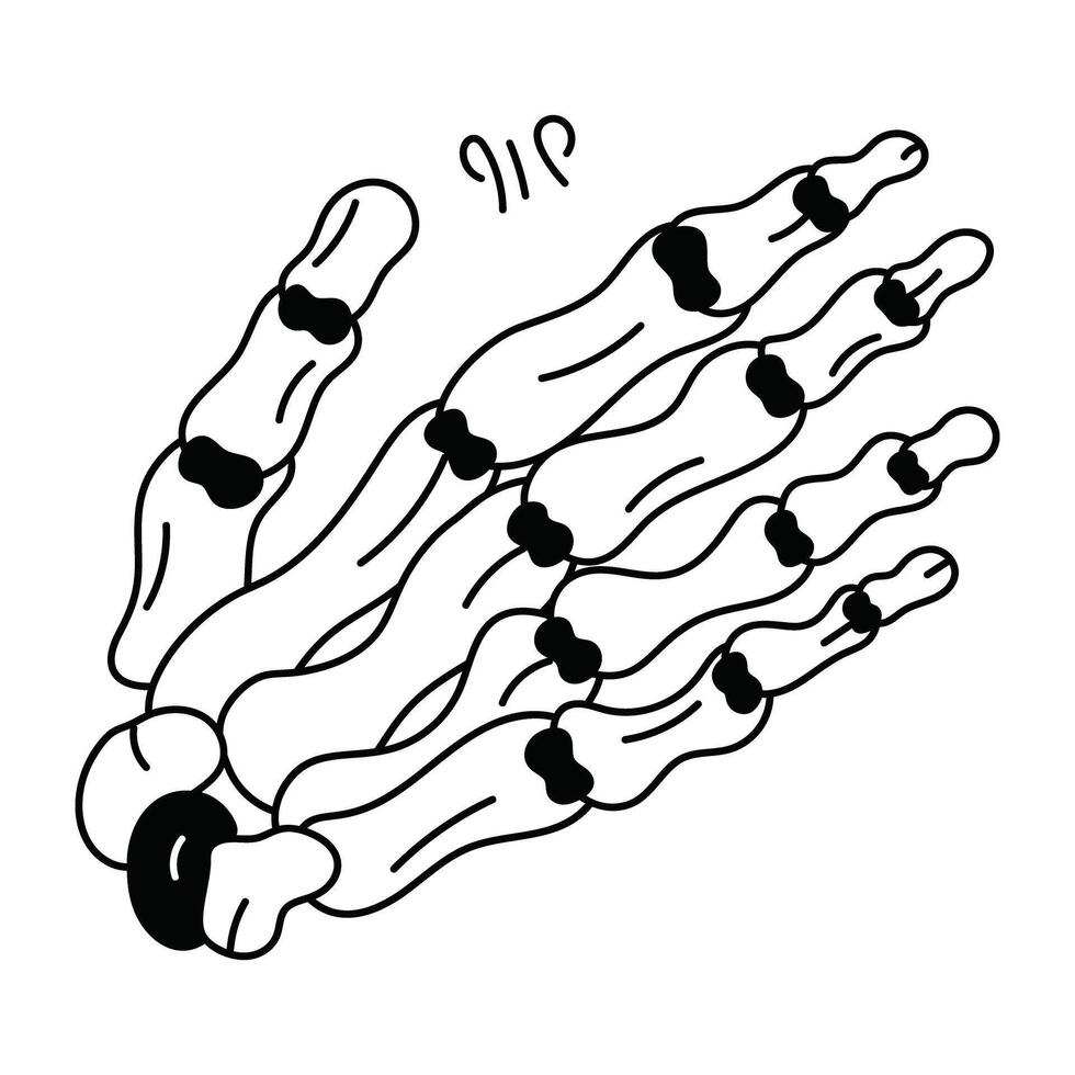 modieus anatomisch hand- vector