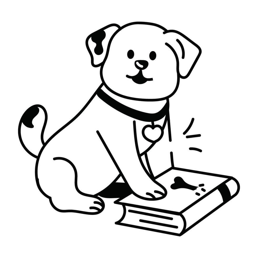 modieus hond boek vector