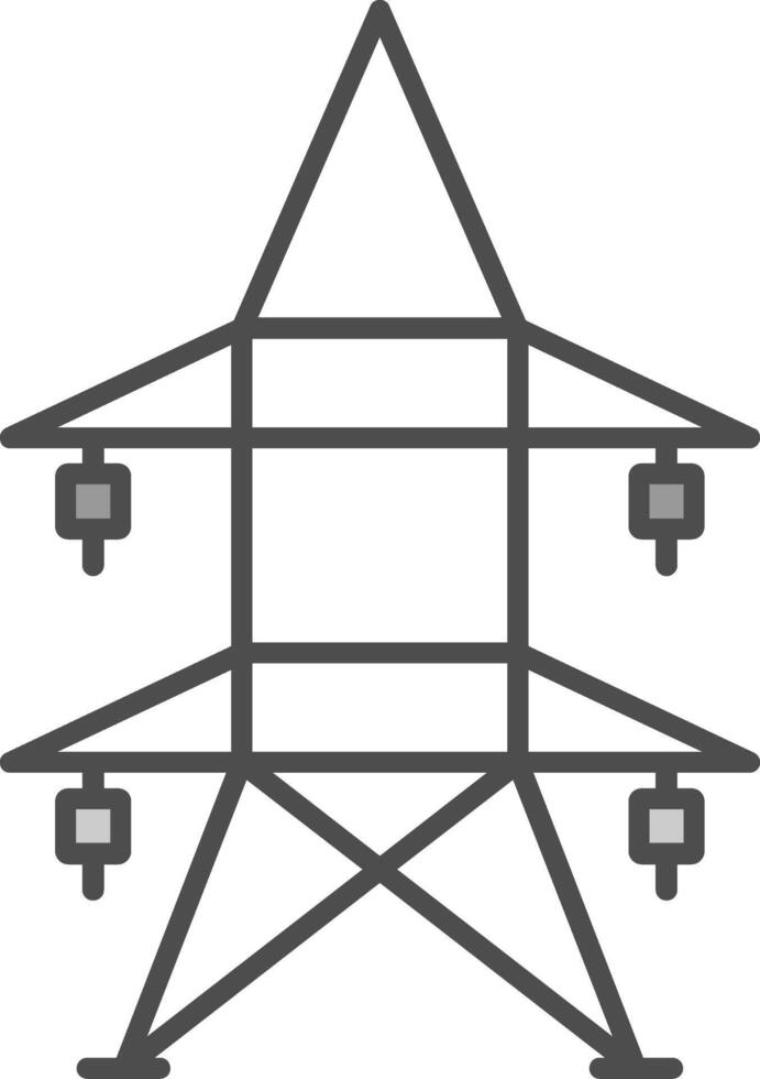 elektrisch toren lijn cirkel icoon vector