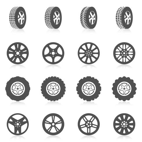 Tyre Icon Set vector