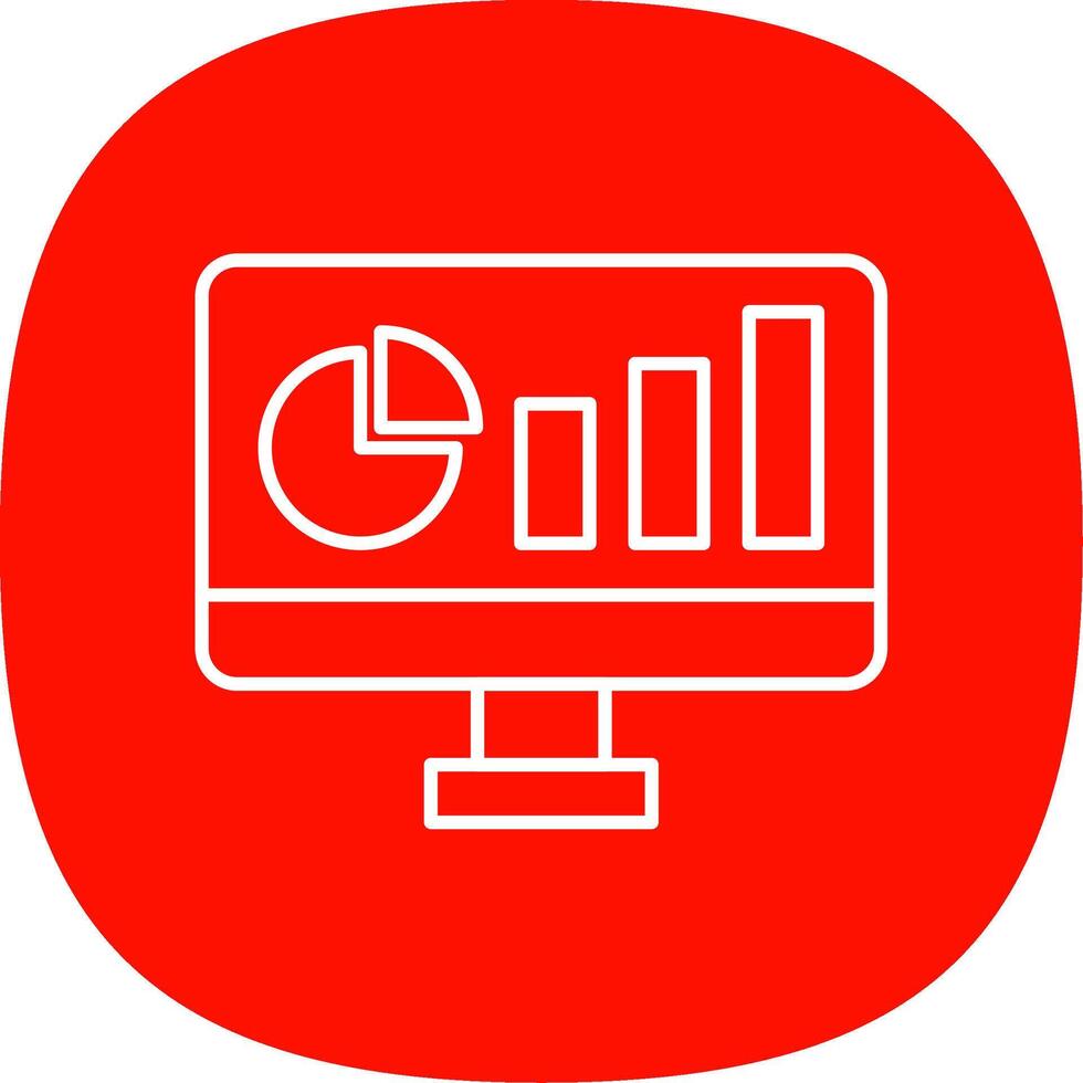 dashboard lijn kromme icoon vector