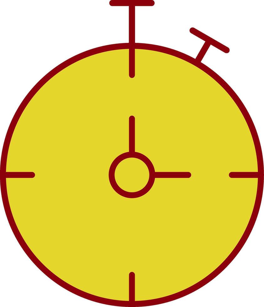 chronometer lijn twee kleuren icoon vector