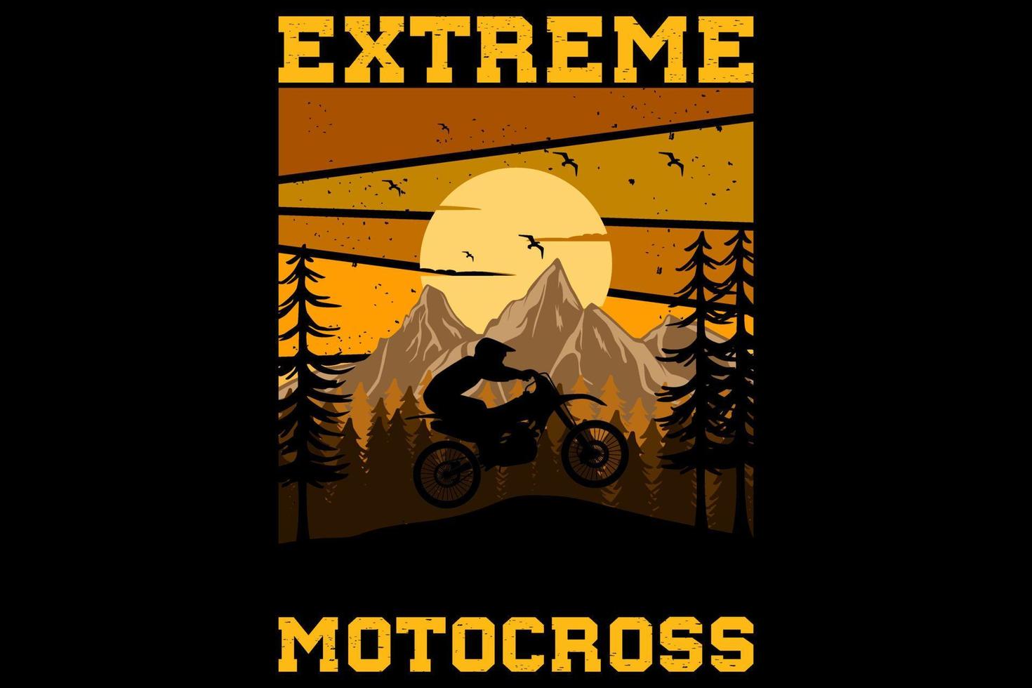 extreem motorcross ontwerp vintage retro vector