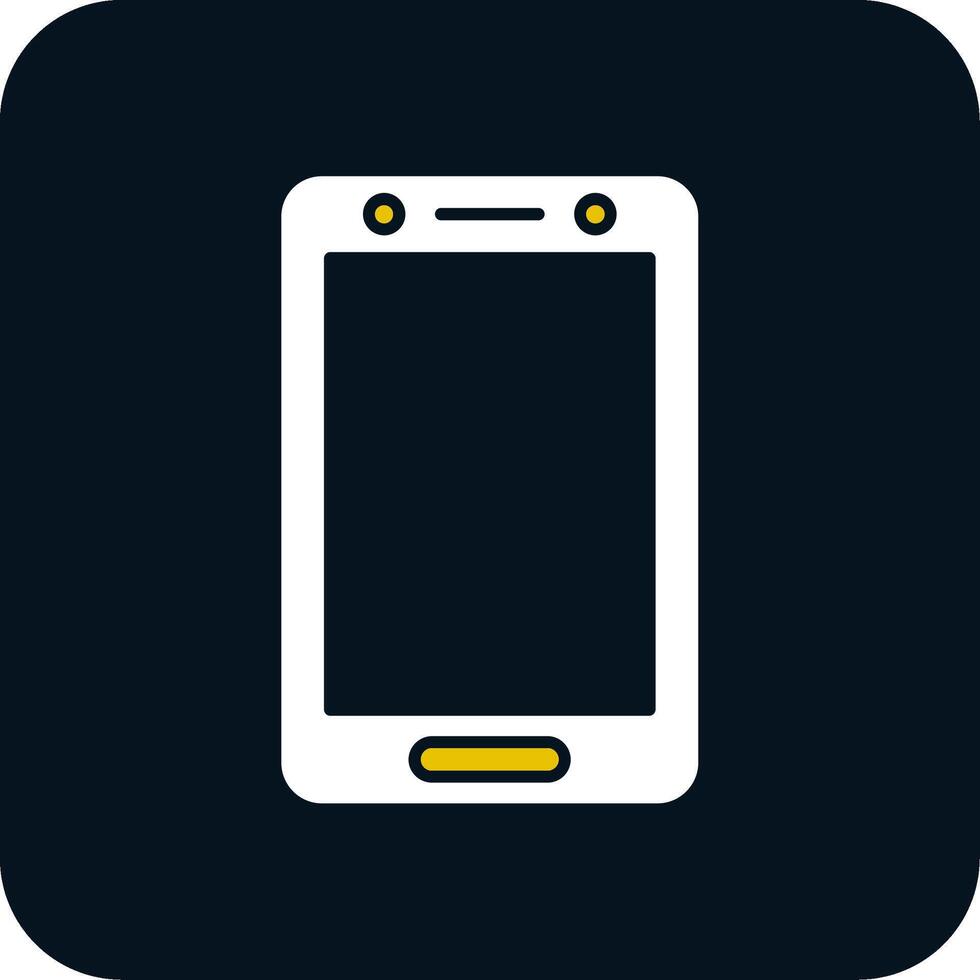 smartphone glyph twee kleuren icoon vector