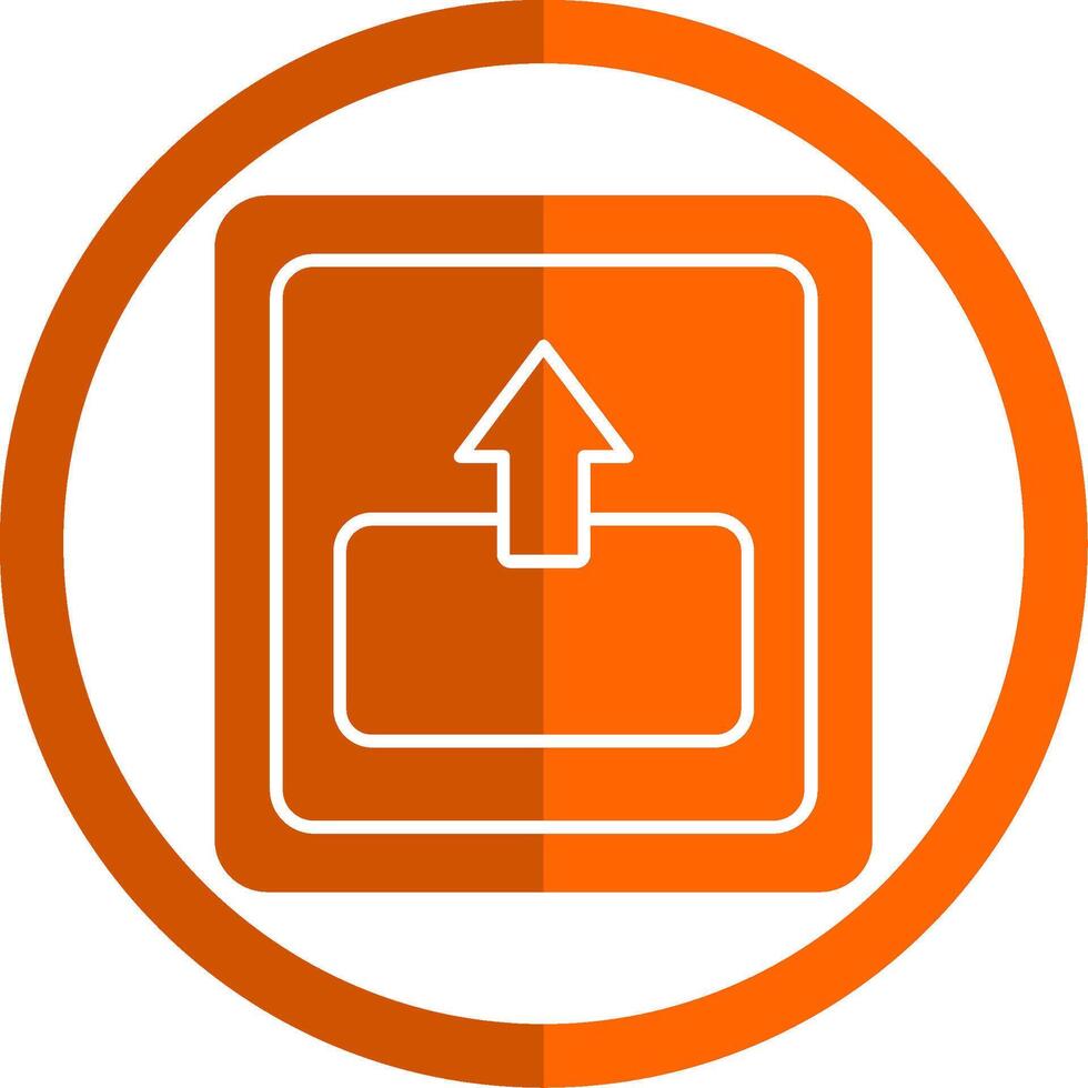 uit glyph oranje cirkel icoon vector