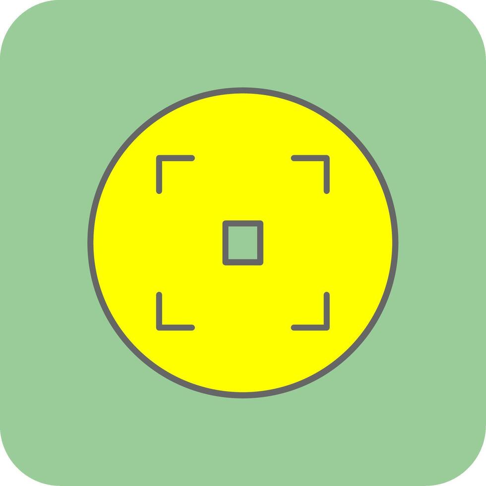 focus gevulde geel icoon vector