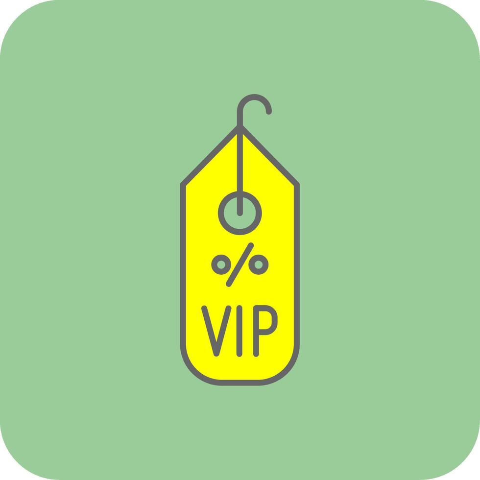 vip gevulde geel icoon vector