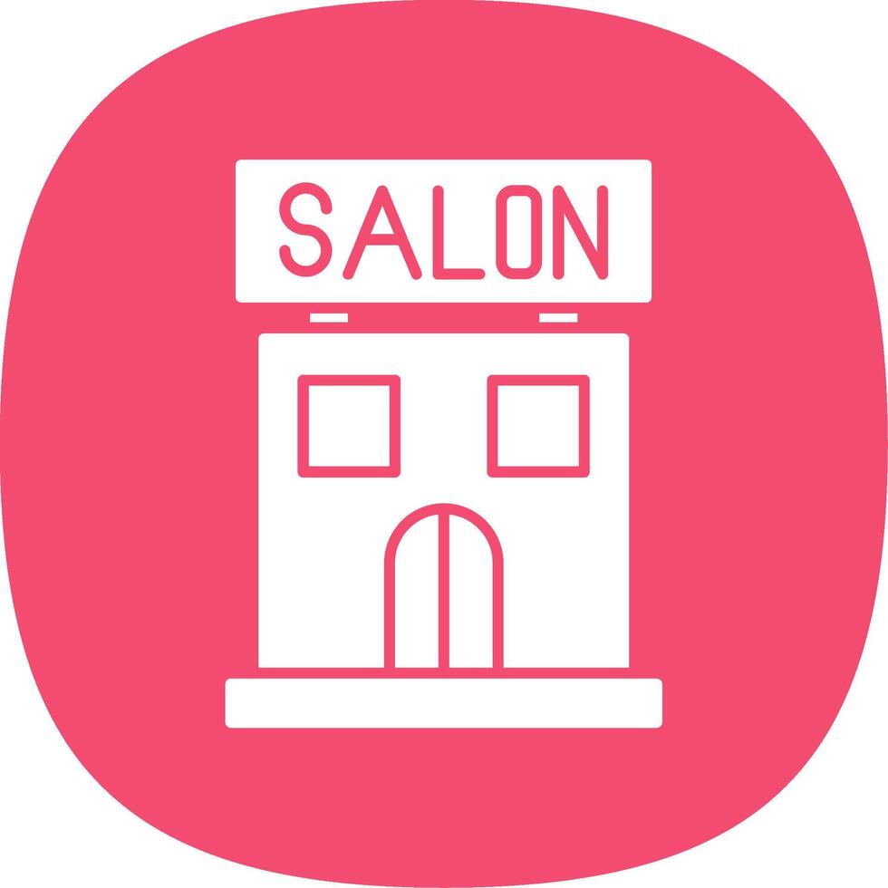 salon glyph kromme icoon vector