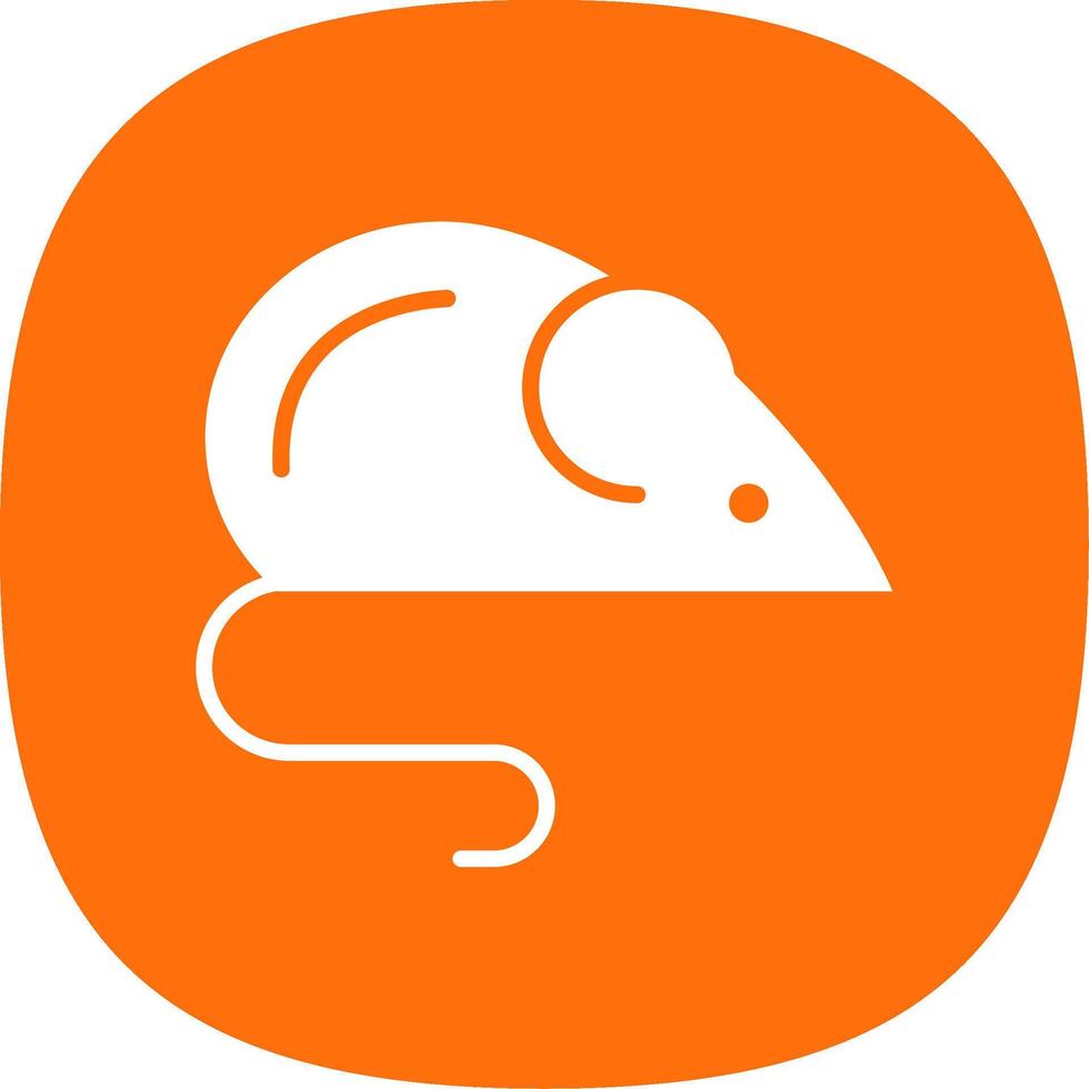 Rat glyph kromme icoon vector